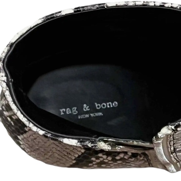 Rag & Bone Beha Boot Snake Print Black White Size 6.5 - Picture 8 of 15
